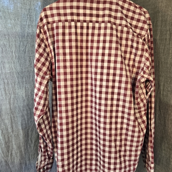 Wrangler Jeans Mens Button Front Flannel Shirt Red Size Large - Picture 6 of 6